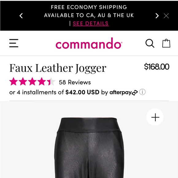 Commando black faux Leather jogger Pants - Picture 6 of 6